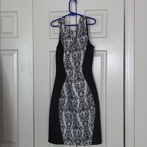 White / Black Mini Dress